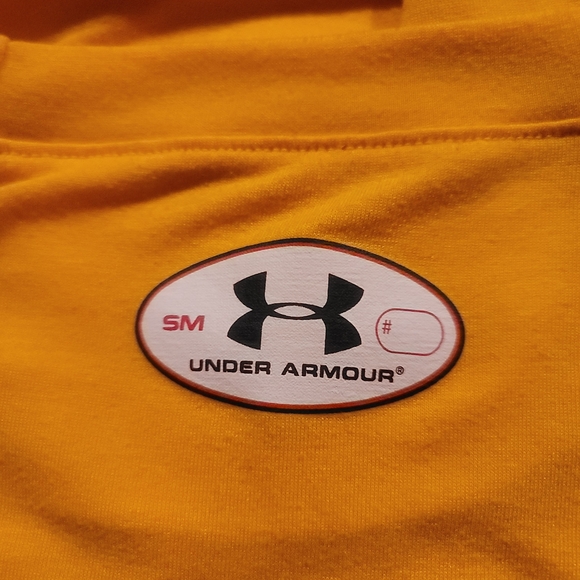 Under Armour Orange Short Sleeve Tee Size S 21x26 - Picture 3 of 3